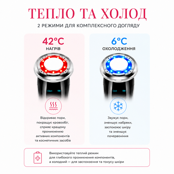Микротоковый лифтинг-массажер SKIN LIFTING для подтяжки лица 5 в 1 (EMS+LED) 0177 фото