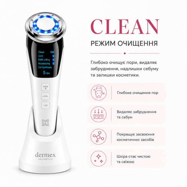 Микротоковый лифтинг-массажер SKIN LIFTING для подтяжки лица 5 в 1 (EMS+LED) 0177 фото